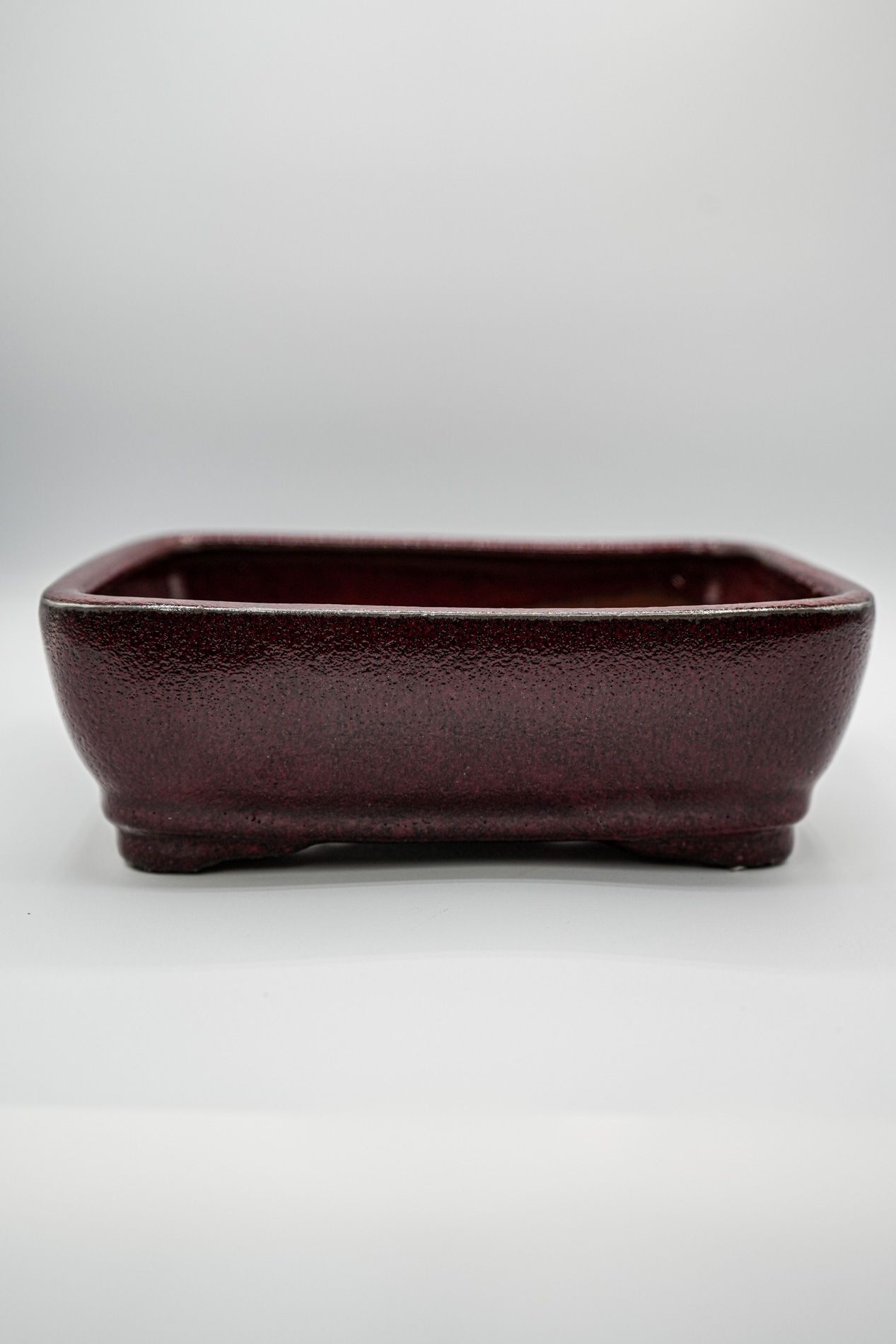 8X6X3  Redish rectangular bonsai pot
